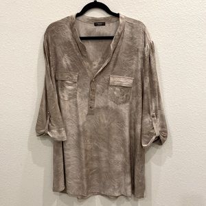 COCOMO 2X Taupe & Cream Top